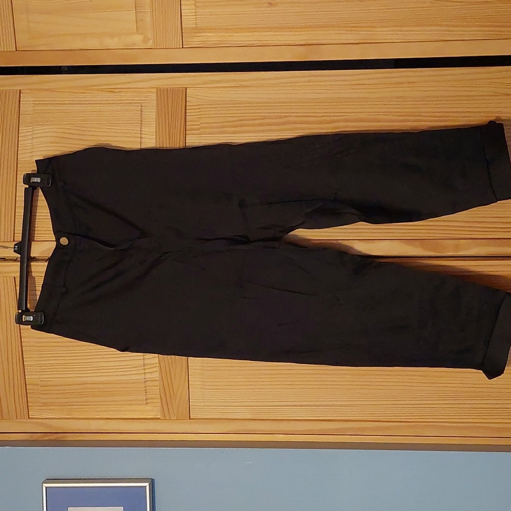 Zara black crinkle jogger pants